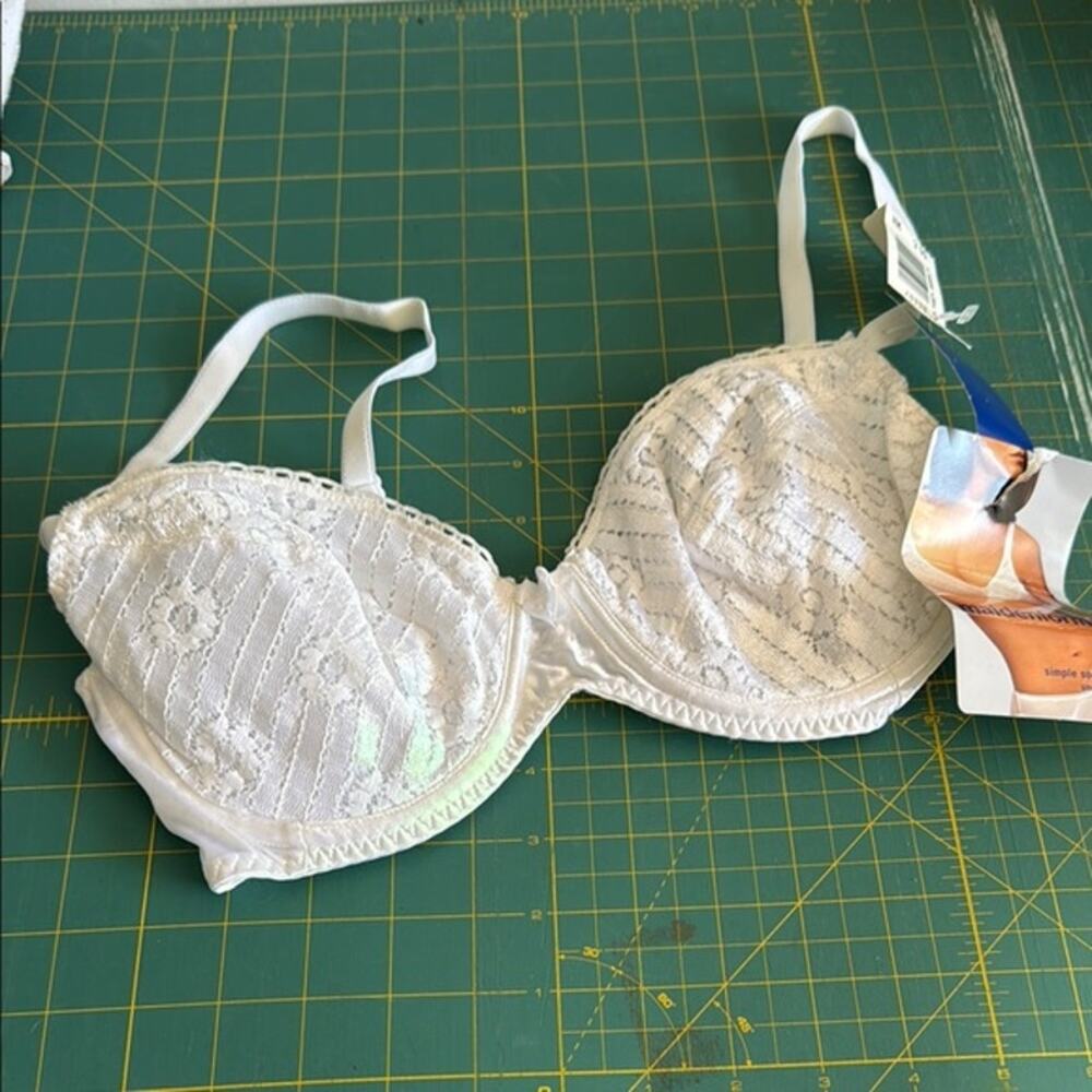 Maidenform sz 36C Women's White Simple Solutions 8629 Underwire Bra NWT